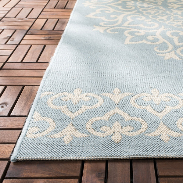Situ Damask Hand Hooked Indoor / Outdoor Area Rug
