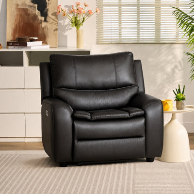 48.5'' Oversized Faux Leather Dual Power Recliner Chair with Built-In USB Port