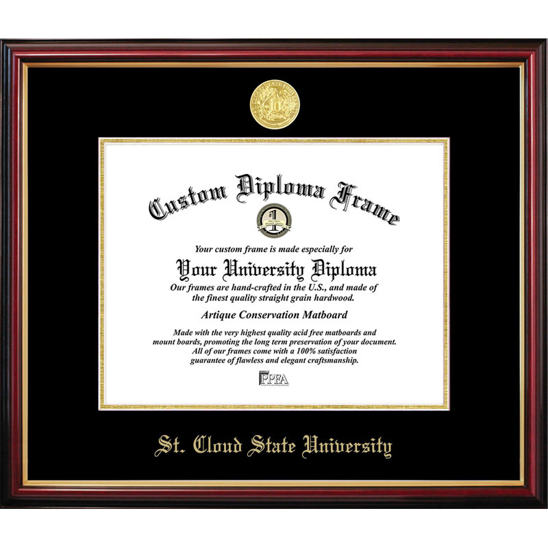 Cadre de diplôme St. Cloud State Petite, NCAA St. Cloud State, L 11 po x H 8,5 po