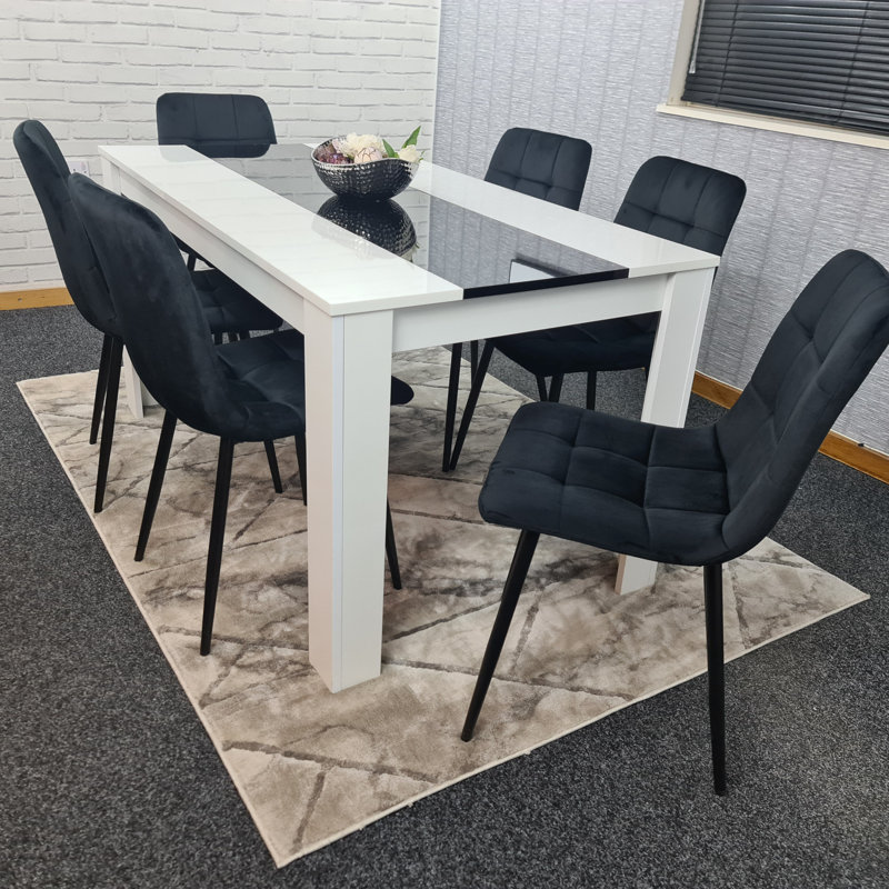 Dea 6 - Person Dining Set, Black