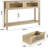 Entryway Console Table & Hallway Table – 2-Tier Sofa Table with 2 Glass Drawers