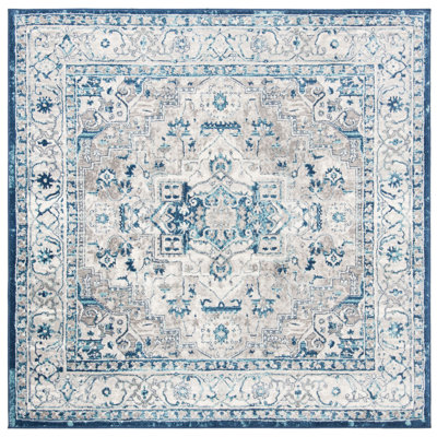 Tapis oriental gris clair / bleu Aurich