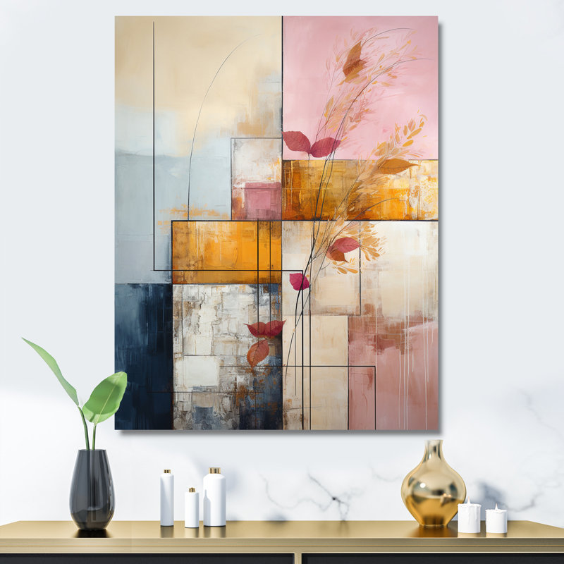 «Allure Boho Chic Watercolor», reproduction d'art sur toile, H 32 po x l 16 po x P 1 po, Toile tendue