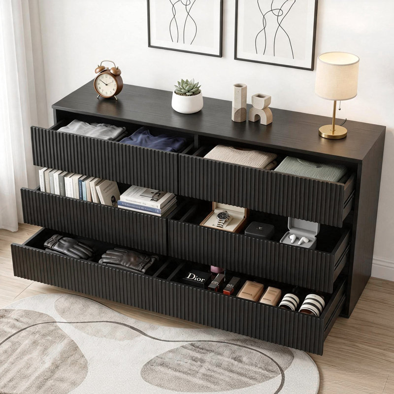 Commode thermoformée 55 po, Noir