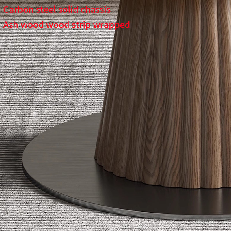 Italian Vintage Solid Wood Round Dining Table Set 6 - Person Solid Wood Top Pedestal Dining Set