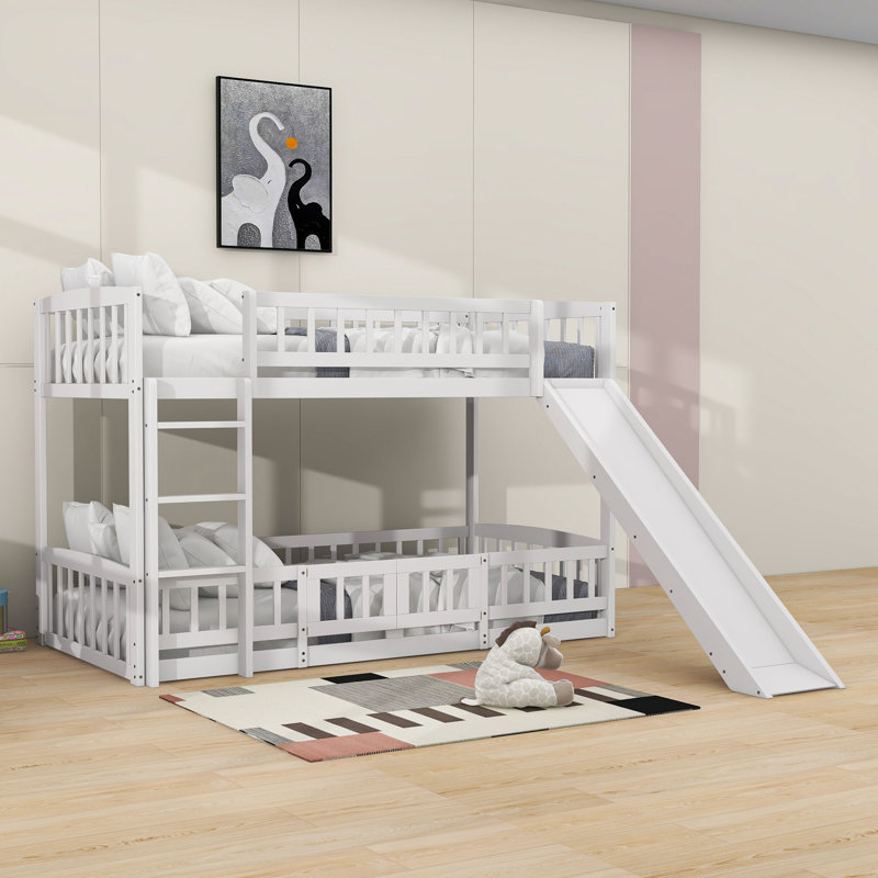 Lit superposé standard Gentjana par Harriet Bee, Simple sur simple, Blanc