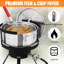 Poêle à frire en aluminium 10 pte au propane avec panier à crépine