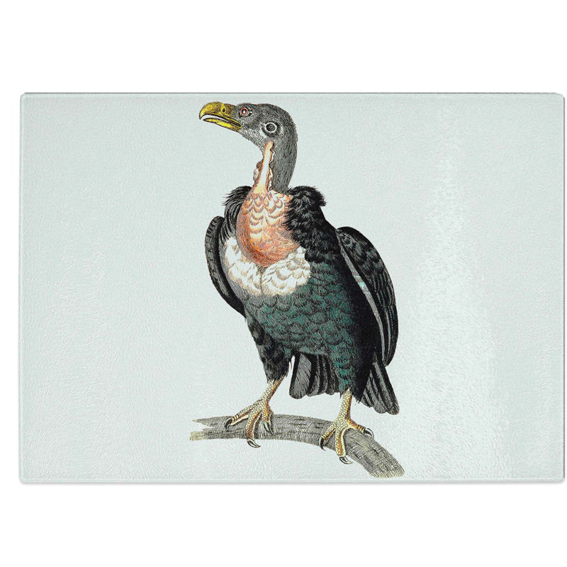 Tempered Glass Vulture Chopping Board, 28.5 cm W x 20 cm L