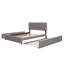 Lit plateforme tapissier avec tiroirs et lit gigogne-752401238