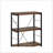 Weathered Oak And Black Finish Bookshelf With 3 Tiers, Perfect For Modern Storage And Display