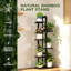 6-Tier Black Bamboo Corner Plant Stand, Tiered Plant Shelf for Multiple Plants, Indoor Flower Display Rack for Window, Garden, Balcony, Living Room & Bedroom Home Decor