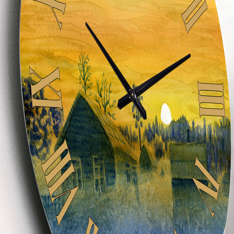 Horloge murale jaune, Petit