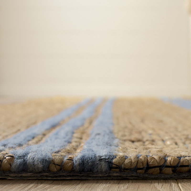 Martha Stewart 9525 Hand Tufted 40% Jute; 40% Wool; 20% Cotton Striped Rug, Rectangle 8' x 10'