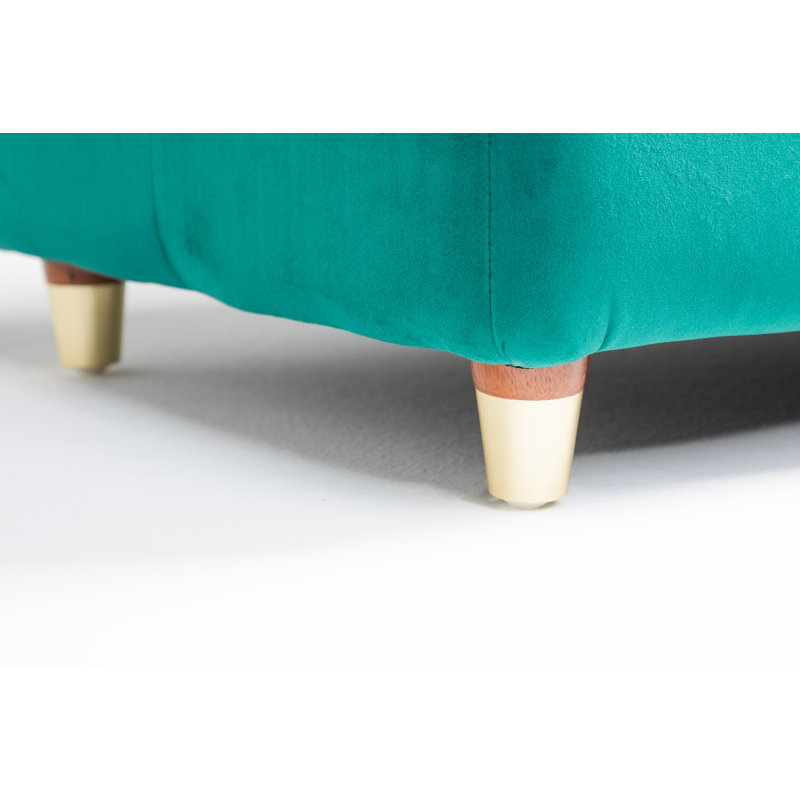 Agnes Upholstered Storage Bench, Emerald
