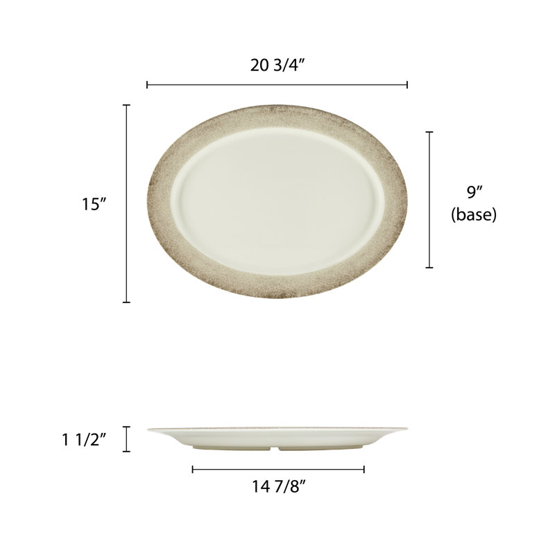 Thunder Group Inc. Jazz Melamine Platter, 1.69" H x 20.94" W x 20.94" D