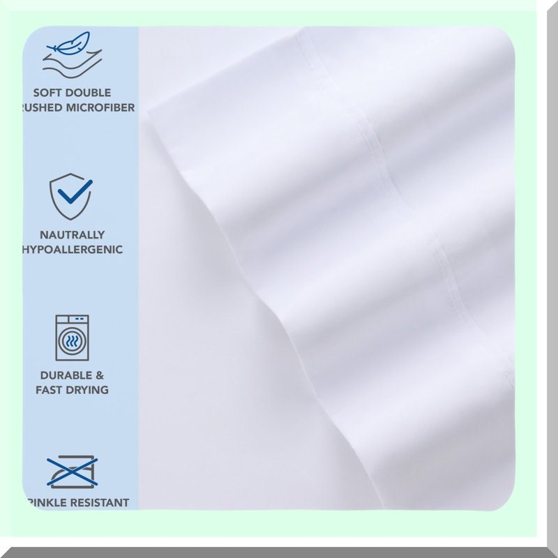 Microfiber Pillowcase Set - Queen Size 12 Pack - Soft Brushed Fabric - Envelope Closure - Bulk Pillow Case Set for Home, Hotels, Schools
