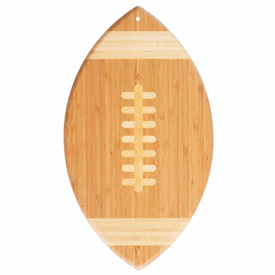 Football-Shaped Bamboo Cutting and Serving Board