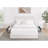 Classic Style Queen Bed With Storage & Adjustable Headboard Height Contemporary Compartments Curved