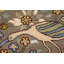 Tapis indien en laine à motif animaux 5 pi 1 po x 2 pi 11 po