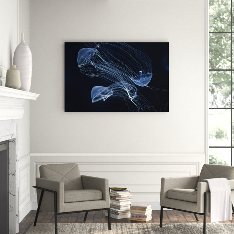 Jelly Fish Parade Three Print, 40" H x 60" W x 1.5" D