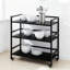 Étagère de rangement en métal robuste à 3 niveaux avec roues verrouillables, tablettes de garage industrielles pour l'organisation de la maison et du bureau