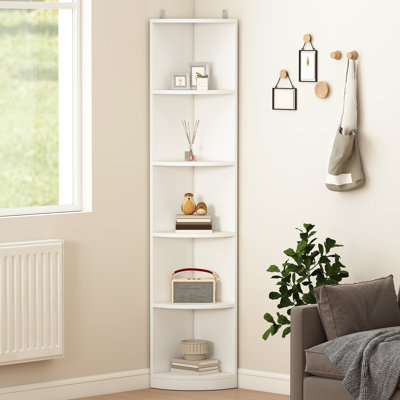 Clarklake Corner Shelf Unit, Small Bookcase