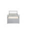 Lit simple gris avec tête de lit, lit gigogne et rangement de style moderne-938297025