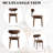 4-Piece Cotton-Linen Set With Curved-Back Wooden Dining Chairs-120424339
