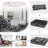 Sturdy Under Bed Shoe Storage Organizer, Set Of 2, Fit 12 To 24 Pairs, Underbed Shoes Closet Storage Solution With Clear Window, Breathable, L29.3 X W23.6 X H5.9, Linen-Like Black