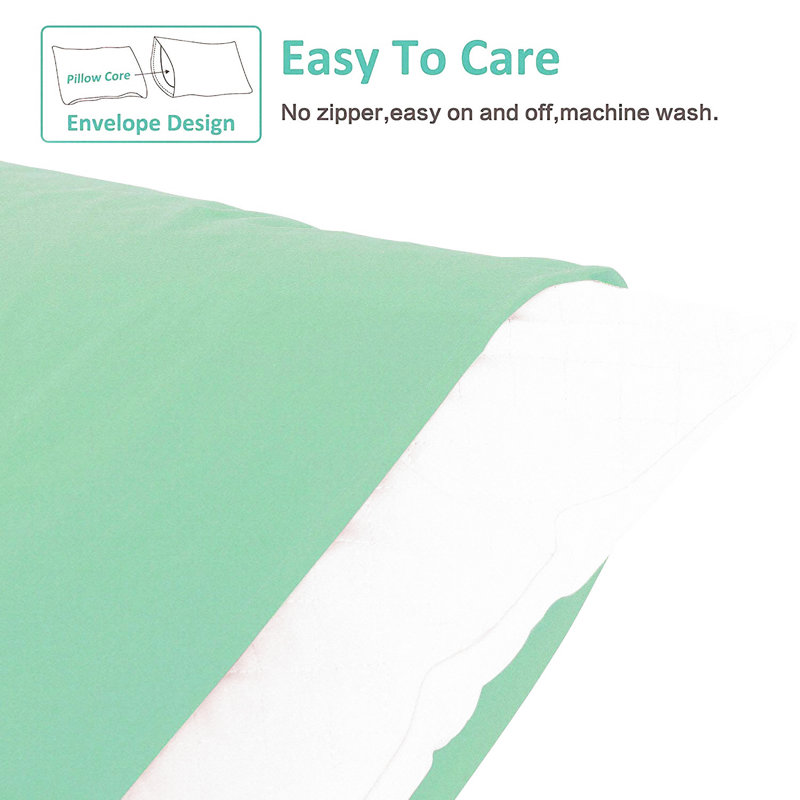 Luxe Microfiber Cover Body Pillow, Sea Green