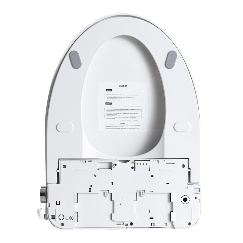 Heated Bidet Toilet Seat With Side Knob, Multiple Wash Options, And Four Heating Levels For Bathroom Comfort Control,