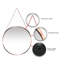 Miroir mural rond de 17,5 po en plastique glam moderne Raquel-919930201