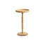 Boho Circle Accent Table Coffee Table with Solid Wood Leg for Living Room