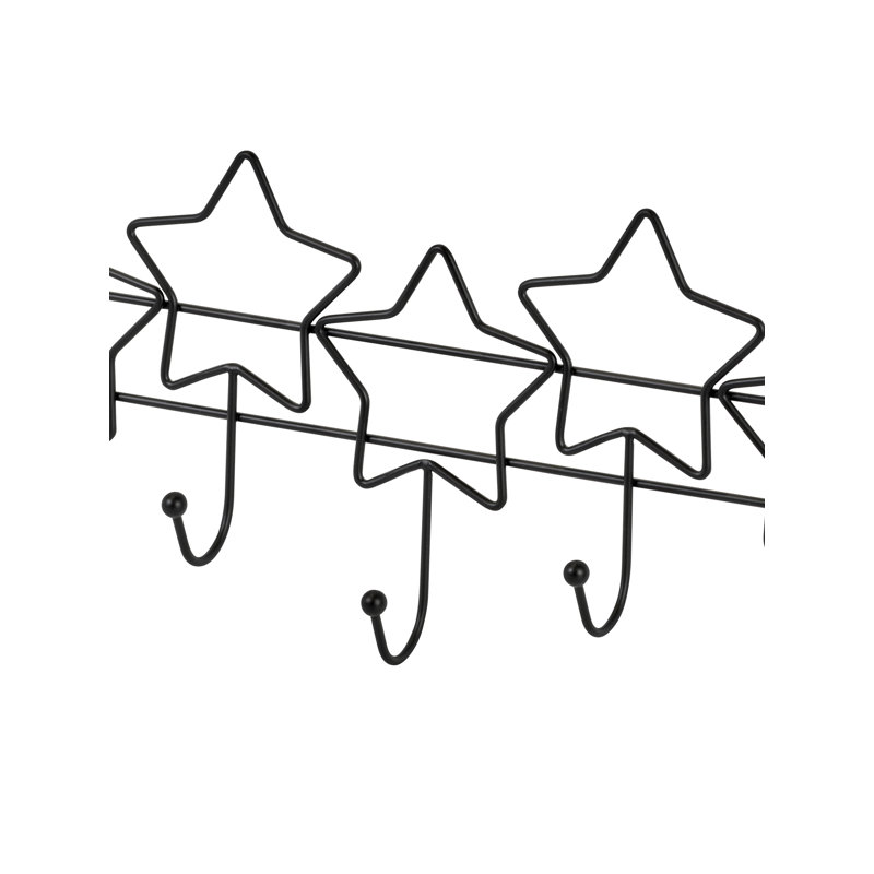 Stars Over Door Storage Hooks, Matte Black