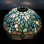 Abat-jour de rechange en verre coloré bleu mer Tiffany 12 x 6 pouces (pièce non incluse)