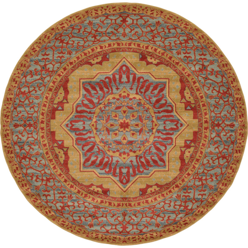 Ophelia Oriental Indoor Rug, Round 8'