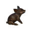 Statue de cochon en bronze Angelia - taille: L 14 po x l 10 po x H 12 po.