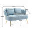 Causeuse en tissu Donneta Boucle-385583250