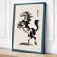 Rearing Horse in Ink Japandi 1 Piece Wrapped Canvas Wall Art-1015290142-1015290149