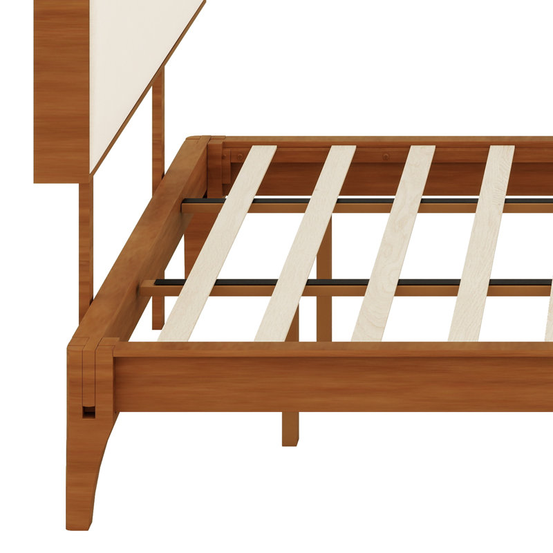 Platform Bed with Upholstered Headboard