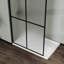 Shower Screen Walk-In Wet-Room Black