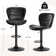 Elegant Adjustable Height Upholstered Counter Stool With Stylish Metal Frame And Convenient Footrest