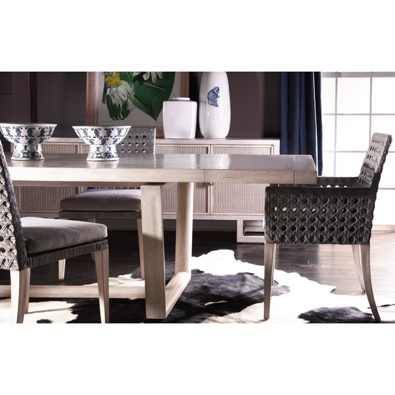 Hatteras Mahogany Wood Dining Table, Peninsula