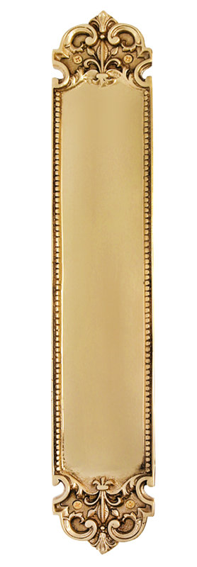 Classic Push/Pull Plate, Polished Brass