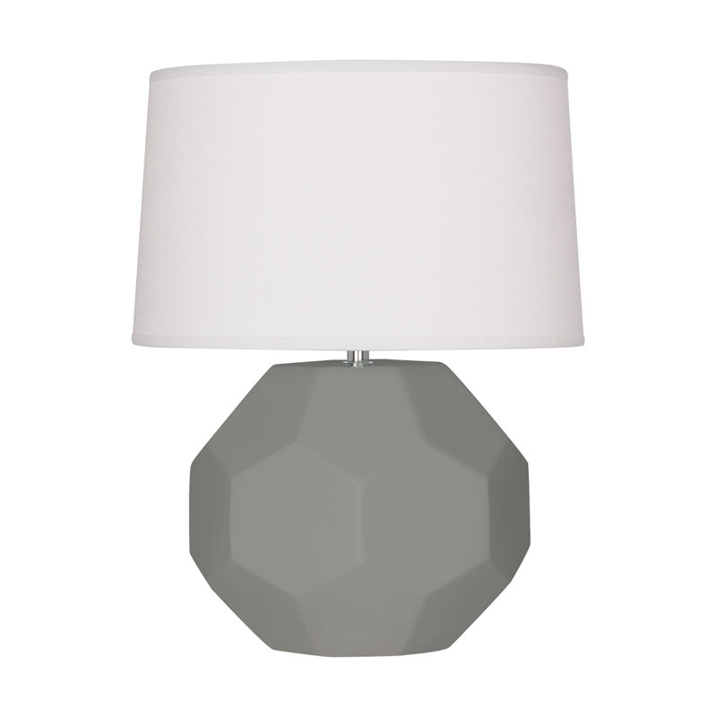 Franklin Table Lamp, 16.5" H x 12.5" W x 12.5" D, Matte Smokey Taupe
