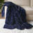 Madison Park Vivienne Navy Faux Fur Basketweave Texture 50x60" Throw-1049744765