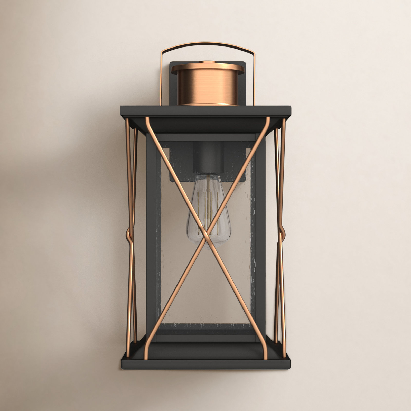 Inanna Single Light Outdoor Wall Light, Antique Bronze, 19" H x 9.12" W x 10" D