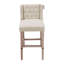 Upholstered Counter Stool with Solid Wood Frame-656689103