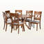 Ensemble de salle à manger six personnes Elam gris / noyer avec quatre pieds, H 30 po x l 44,9 po x P 44,9 po-242672591-242672590