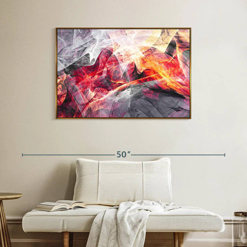 Lohan The Fire Within, 43" X 29", Floating Frame Gold